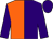 Orange and purple (halved), purple sleeves and cap (Miss E Johnston)