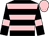 Black, pink hoops, armlets and cap (Mr John Whyte)