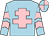 Light blue, pink cross of lorraine, chevrons on sleeves, quartered cap (The Harrowby Partnership)