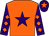 Orange, purple star, purple sleeves, orange diamonds, purple cap, orange star (Pension Plan Syndicate)
