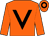 Orange, black 'v', orange cap, black hoop (Peter Maher)