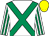 White, emerald green cross belts, striped sleeves, yellow cap (Glen's Fools 2)