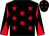 Black, red stars, diabolo on sleeves and stars on cap (Northern Bloodstock Racing)