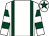 White, dark green braces, hooped sleeves, dark green star on cap (John P Crosse)