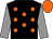 Black, orange spots, grey sleeves, orange cap (Philip S McWilliams & James G Bradley & Henry McElwee)