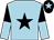 Light blue, black star, black and light blue halved sleeves, black cap, light blue star (Brendon Sabin & Partner)