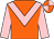 Orange, pink chevron and sleeves, quartered cap (Mr James Mowat)