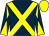 Dark blue, yellow cross belts, diabolo on sleeves, yellow cap (Wkh (hinksey Lane) Ltd)