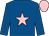 Royal blue, pink star, pink cap (J Hutchinson)