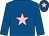 Royal blue, pink star and star on cap (The Roaming Roosters)