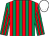 Emerald green and red stripes, white cap (Mrs R N C Hall)