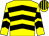 Yellow, black chevrons, striped cap (Mr J R Cornwall)