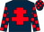 Dark blue, red cross of lorraine, checked sleeves and cap (Mrs Lorraine Middleton)