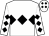 White, black triple diamond, black diamonds on sleeves, white cap, black diamonds (Sean Tighe)