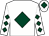 White, dark green diamond, diamonds on sleeves, white cap, dark green diamond (Mr Abdullah Menahi)
