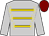 Silver, gold braid, maroon cap, gold tassel (Al Shaqab Racing)
