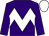 Purple, white chevron hoop on body and sleeves, white cap (Ansells of Watford)