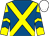Royal blue, yellow cross belts, yellow and royal blue chevrons on sleeves, white cap (Mr I B Barker)