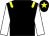 Black, yellow epaulets, white sleeves, black cap, yellow star (Twiston-davies Equine)