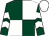 Dark green and white (quartered), chevrons on sleeves, white cap (Mr C R Leech)