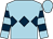 Light blue, dark blue triple diamond, hooped sleeves (The Jesse James Posse)