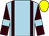 Light blue, brown braces, brown sleeves, light blue armlets, yellow cap (Mr P E Truscott)
