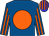 Royal blue, orange ball, orange stripes on sleeves, orange stripes on blue cap (Smith, Derrick, Magnier, Mrs John And Tabor, Michael)