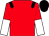 Red, black epaulets, red and white halved sleeves, black cap (The Listeners)