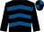 Black, royal blue chevrons, black sleeves, quartered cap (J R Norton Ltd)