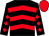 Black, red chevrons, diamonds on sleeves, red cap (P Holland,jt Measures,ma Kerr,v Hollan)