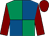 Emerald green and royal blue (quartered), maroon sleeves and cap (Mr R H Buckler)