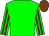 Green, chocolate striped sleeves, chocolate cap (Fawley House Stud)