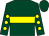 Dark green, yellow hoop, dark green sleeves, yellow spots (Greenlands Racing Syndicate)
