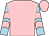 Pink, light blue and pink chevrons on sleeves (Hawkings Finch Harding Stubbs Willis)