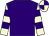 Purple, beige and purple hooped sleeves, quartered cap (Mr Dave Harris)