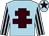 Light blue, brown cross of lorraine, striped sleeves and star on cap (Chris Stedman)