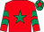 Red, emerald green star, chevrons on sleeves, emerald green cap, red star (Lewis Family & Tom Gretton Racing Club)
