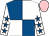 Royal blue and white (quartered), white sleeves, royal blue stars, pink cap (Mr Russell Lane)