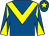 Royal blue, yellow chevron, diabolo on sleeves and star on cap (Kapinhand)