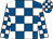 Royal blue & white check (G J Burke)