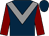 Dark blue, grey chevron, maroon sleeves (Mrs N L Naylor)
