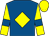 Royal blue, yellow diamond, yellow sleeves, royal blue armlets, yellow cap (J Logan, D Harrison, T Loftus & S Smit)