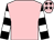 Pink, black and white hooped sleeves, pink cap, black stars (Moment Of Madness)