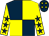 Dark blue and yellow (quartered), yellow sleeves, dark blue stars and stars on cap (Mr Kevin Kirkup)