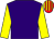 Purple, yellow sleeves, red and yellow striped cap (Miss L A Perratt)