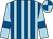 Light blue and royal blue stripes, light blue sleeves, royal blue armlets, quartered cap (Mrs H Watson)