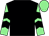 Black, light green and black chevrons on sleeves, light green cap (Mr D R Passant & Hefin Williams)