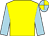 Yellow, light blue sleeves, light blue and yellow quartered cap (The Lygon Lot)