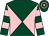 Dark green and pink diabolo, hooped sleeves and cap (Loose Cannon Racing)