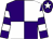 Purple and white (quartered), hooped sleeves, purple cap, white star (The One For Us)